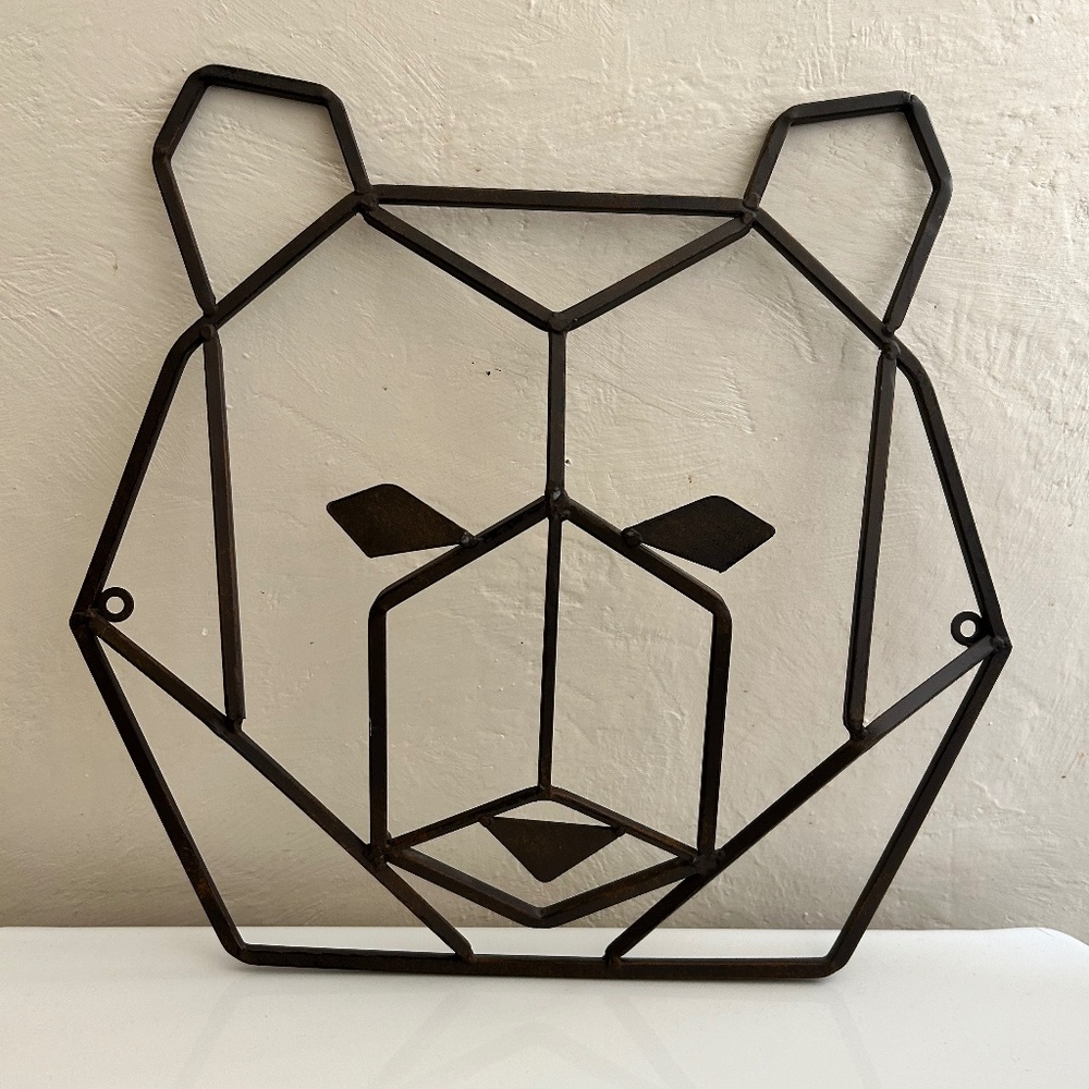 3D Geometric Bear wall decor